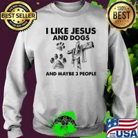 I Like Jesus And Dogs And Maybe 3 People Cross Shirt Sweater