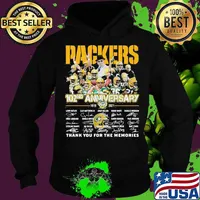 Packers 102nd Anniversary 1919 2021 Thank You For The Memories Signature Shirt Hoodie