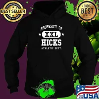 Property Of Xxl Hicks Athletic Dept Family Name School Shirt Hoodie