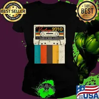 Vintage Made In 2010 11 Years Of Being Awesome Quarantine Birthday Shirt Ladies tee
