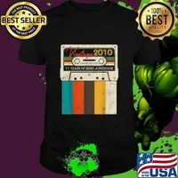 Vintage Made In 2010 11 Years Of Being Awesome Quarantine Birthday Shirt