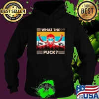 What The Puck Hockey Vintage Shirt Hoodie