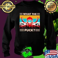 What The Puck Hockey Vintage Shirt Sweater