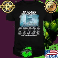 13 Years 2008 2021 Of The Avengers Signatures Thanks For The Memories shirt