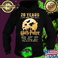 20 Years Of 2001 2021 Harry Potter Thank You For The Memories Signature Shirt Hoodie