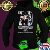 70 Years Of Rush Limbaugh 1951 2021 Thank You For The Memories Signature Shirt Hoodie