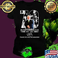 70 Years Of Rush Limbaugh 1951 2021 Thank You For The Memories Signature Shirt Ladies tee