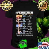 75th Anniversary 1946 2021 Warriors Thank You For The Memories Signature Shirt