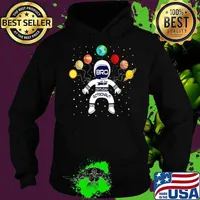 Bro Of The Birthday Astronaut Boy And Girl Space Theme Hoodie