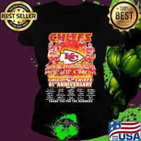 Chiefs Kansas City 61st Anniversary 1960 2021 Thank You For The Memories Signature Shirt Ladies tee
