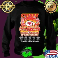 Chiefs Kansas City 61st Anniversary 1960 2021 Thank You For The Memories Signature Shirt Sweater