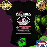Dustin Pedroia Boston Red Sox 2006 2019 Thanks For The Memories Football Shirt Ladies tee