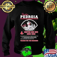 Dustin Pedroia Boston Red Sox 2006 2019 Thanks For The Memories Football Shirt Sweater