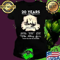Harry Potter 20 Years Of 2001 2021 Thank You For The Memories Signature Shirt Ladies tee