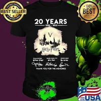 Harry Potter 20 Years Of 2001 2021 Thank You For The Memories Signature Shirt