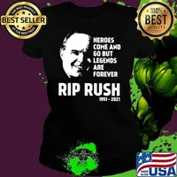 Heroes come and go but legends are forever rip Rush Limbaugh 1951 2021 Ladies tee