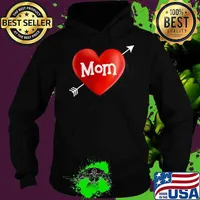 I Love My Mom Is My Valentine Day Heart Mother’s Day Gift Hoodie