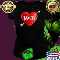 I Love My Mom Is My Valentine Day Heart Mother’s Day Gift Ladies tee
