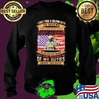 I Once Took A Solemn Oath To Defend Has Ever Relieved Me Of My Duties Under This Oath American Flag Shirt Sweater