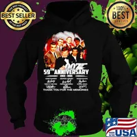 James Bond 007 59th Anniversary 1962 2021 signature thank you for the memories Hoodie