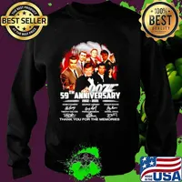 James Bond 007 59th Anniversary 1962 2021 signature thank you for the memories Sweater