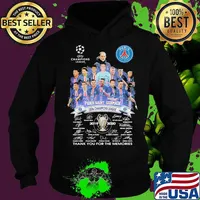 Paris Saint Germain Champions League Thank You For The Memories Signature Shirt Hoodie