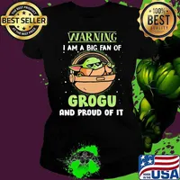 Warning I Am A Big Fan Of Grogu And Proud Of It Baby Yoda Shirt Ladies tee