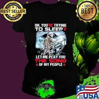 You’re Trying To Sleep Let Me Play You The Song Of My People Skull Trucker Shirt Ladies tee