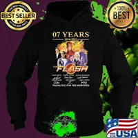 07 Years 2014 2021 The Flash Thank You For The Memories Signature Shirt Hoodie