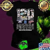 120 Years Of The Greatest MLB Teams Detroit Tigers Signatures Thank You For The Memories Ladies tee