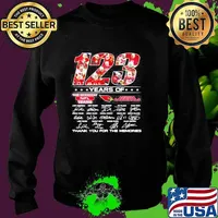 123-years of The Greatest NFL Teams Arizon Cardinals Thank You For The Memories Signatures 2021 Shirt Sweater