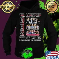 18 Years 2003 2021 NCIS Los Angeles New Orleans Thank You For The Memories Signature Shirt Hoodie