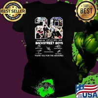 28 Years Of 1993 2021 Backstreet Boys Thank You For The Memories Signature Shirt Ladies tee