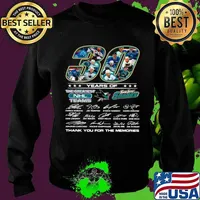 30 years of San Jose Sharks the greatest NHL teams thank you for the memories signatures Sweater