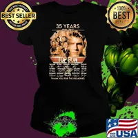 35 Years 1986 2021 Top Gun Thank You For The Memories Signature Shirt Ladies tee
