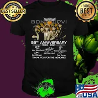 38th Anniversary 1983 2021 Of The Bon Jovi Signatures Thank You For The Memories shirt