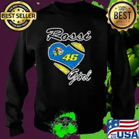 46 Valentino Rossi Girl Diamond Heart Shirt Sweater