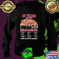 46 Years 1975 2021 Iron Maiden Thank You For The Memories Signature Shirt Sweater