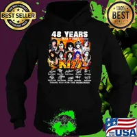48 Years 1973 2021 Kiss Thank You For The Memories Signatures Shirt Hoodie