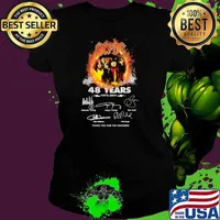 48 Years Of AcDc 1973 2021 Thank You For The Memories Signature Shirt Ladies tee