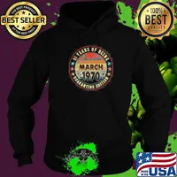 51St Birthday Decoration March 1970 Men Women 51 Years Old Of Being Awesome Quarantine Edition Vintage Shirt Hoodie