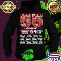 55 Years Of Chicago Bull Football Thank You For The Memories Shirt Hoodie