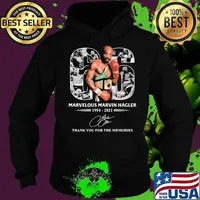 66 Years 1954 2021 Marvelous Marvin Hagler Thanks For The Memories Signature Shirt Hoodie