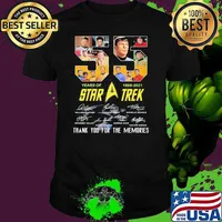 55 Years 1966 2021 Star Trek Wars Thank You For The Memories Signature Shirt