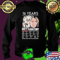 16 Years 2005 2021 Grey’s Anatomy Thank You For The Memories Signature Shirt Sweater