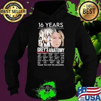 16 Years 2005 2021 Grey’s Anatomy Thank You For The Memories Signature Shirt Hoodie