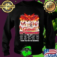 Cardinals 139th Anniversary 1882 2021 Signature Thank You For The Memories Shirt Sweater