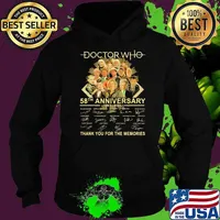 Doctor Who 58th Anniversary 1963 2021 Thank You For The Memories Signature Shirt Hoodie