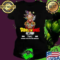 Dragon Ball 37 Years Toriyama Akira 1984 2021 Signature Thanks You For The Memories Ladies tee
