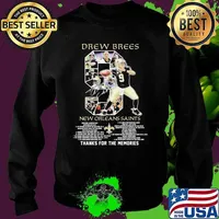 Drew Brees Legend Super Bowl Thank You For The Memories Signature Shirt Sweater
